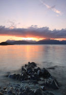08-0687 The Cuillin Mountains at Sunset From Ob Gauscavaig Bay